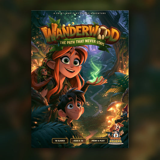 Wanderwood printable puzzle adventure cover