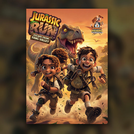 Jurassic Run printable puzzle adventure cover