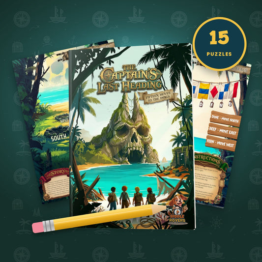 The Captain's Last Heading printable puzzle adventure booklet with puzzle pages
