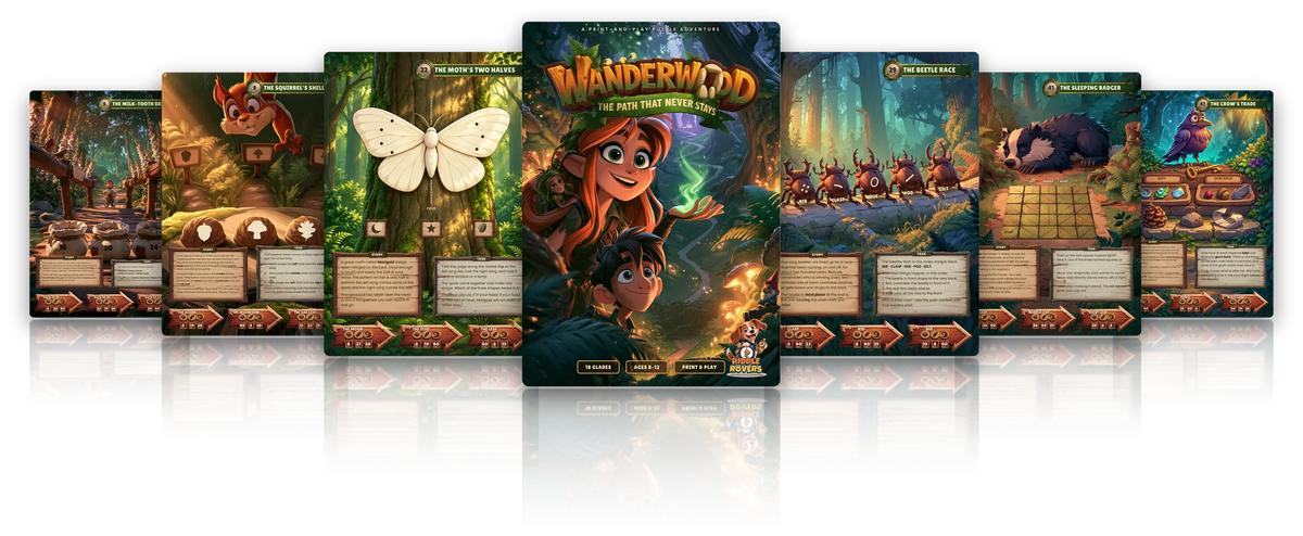 Wanderwood: cover and puzzle pages