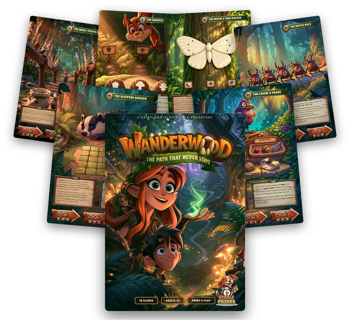 Wanderwood: printable pages